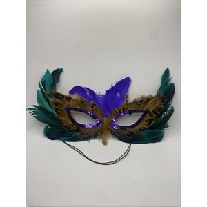 Mardi Gras Feather Mask Masquerade Costume Party Accessory